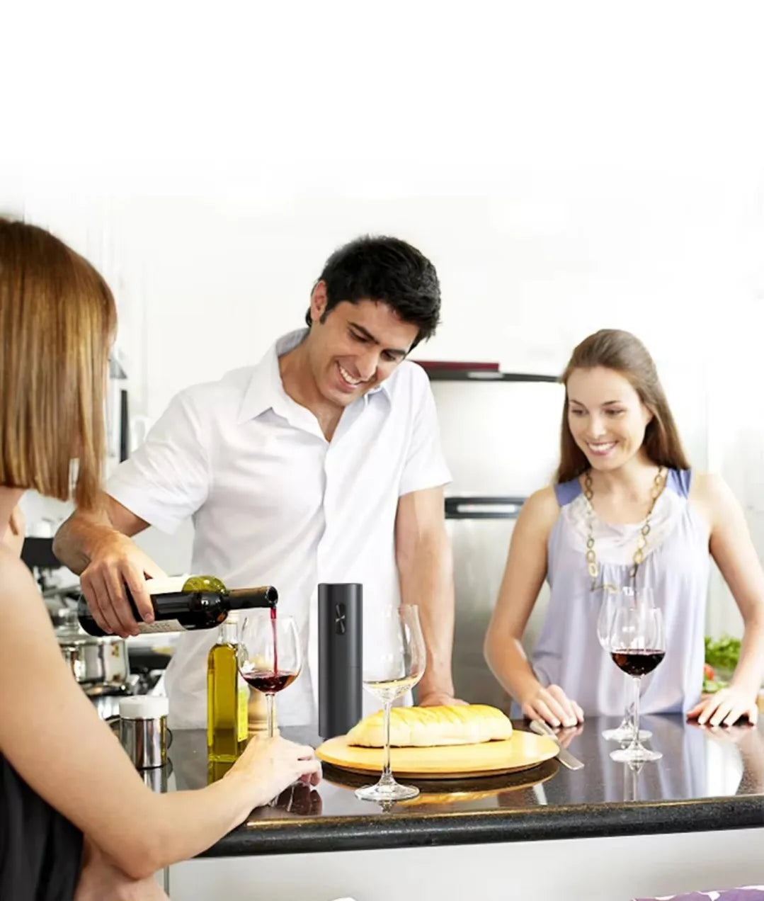 CLITON Electric Wine Opener Set – Auto Corkscrew & Decanter Kit