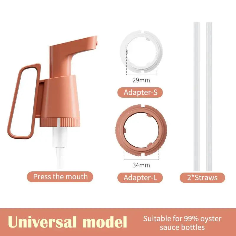 Universal Sauce Dispenser Pump Head – Leak-Proof PP Bottle Pump