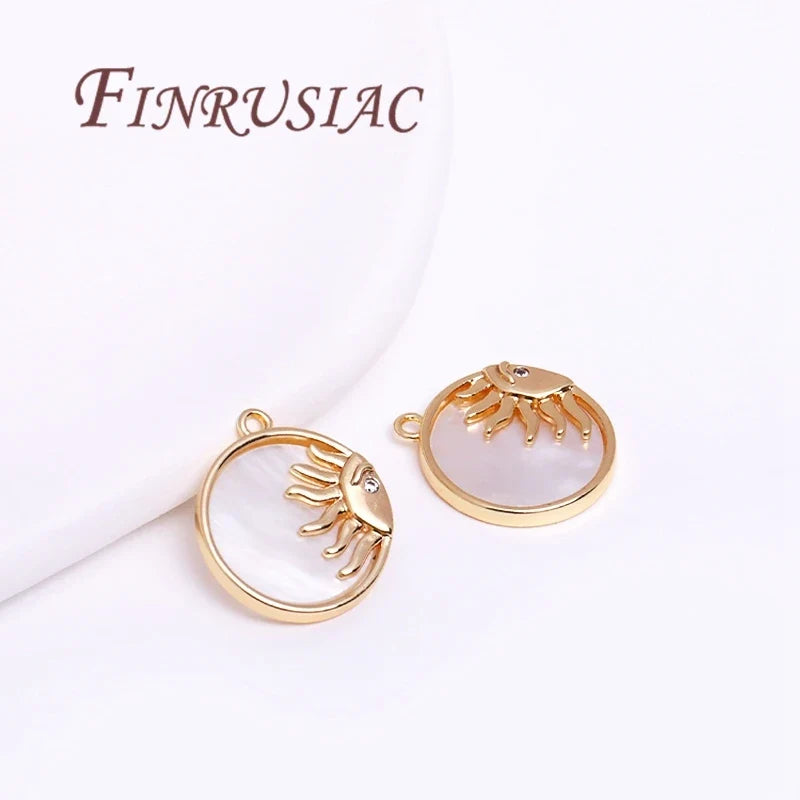 18K Gold Plated Shell Charms – DIY Necklace Pendant Findings