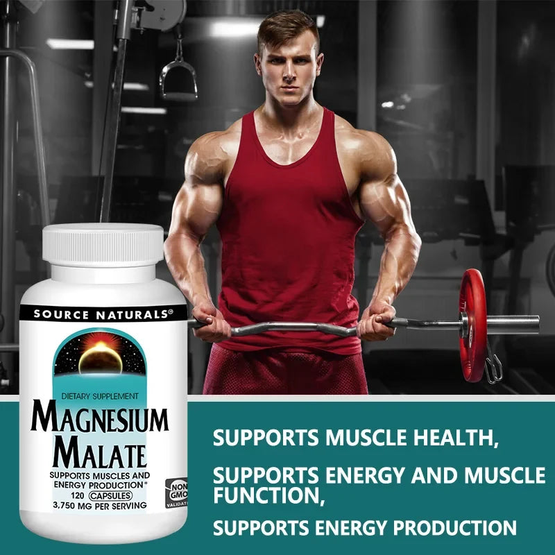 Magnesium Malate 3750mg Capsules – Muscle, Heart & Energy