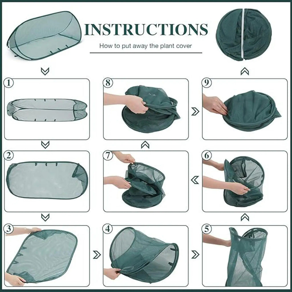 Pop-Up Plant Cover Fine Mesh Net with Ground Stakes | Garden