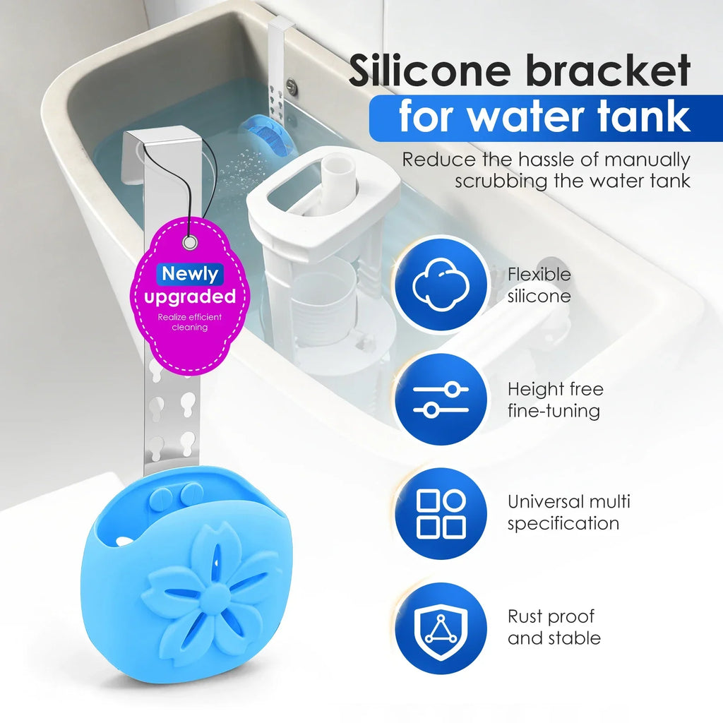2-Pack Adjustable Toilet Tank Tablet Holder – Metal Bracket