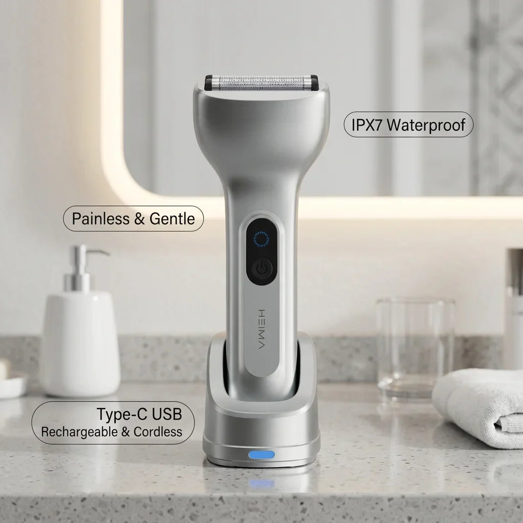 Men's 3-Foil Rechargeable Electric Shaver – IPX7 Waterproof