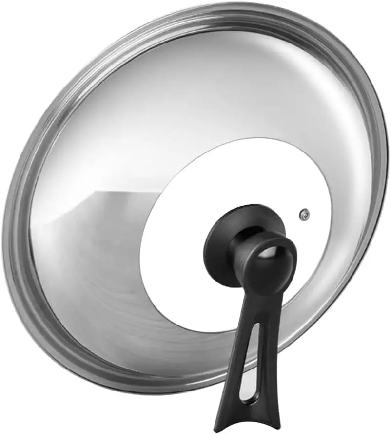 Stainless Steel Wok Lid 30–36cm | Visible Glass Pot Cover