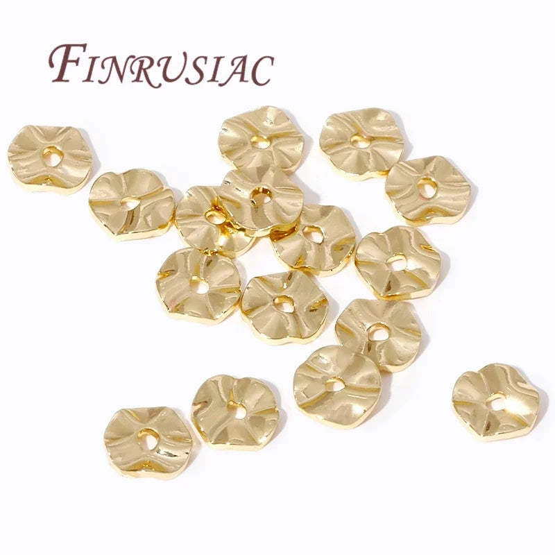 Gold Plated Wavy Spacer Beads – DIY Jewelry Making Findings