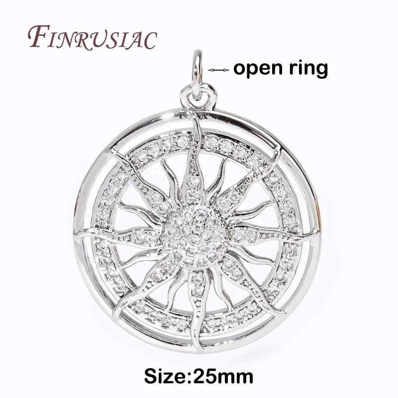 18K Gold Sun Charm Pendants – DIY Jewelry Making | FINRUSIAC