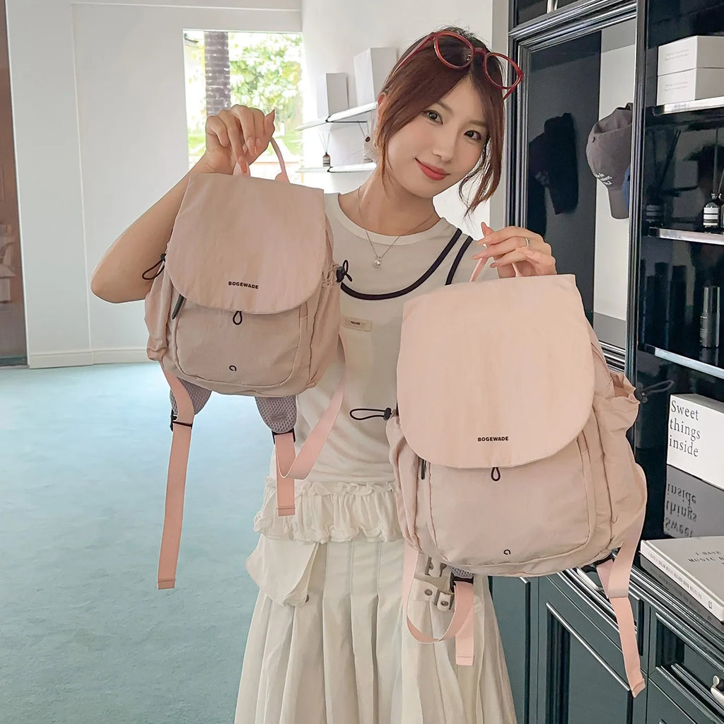 Japanese Minimalist Canvas Backpack – Lightweight, Water-Resistant
