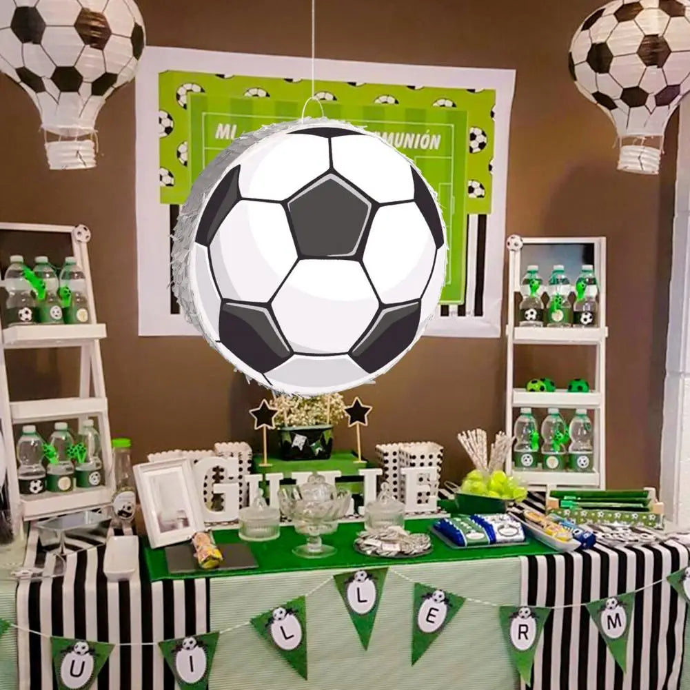Soccer Ball Piñata Set with Stick, Blindfold & Confetti