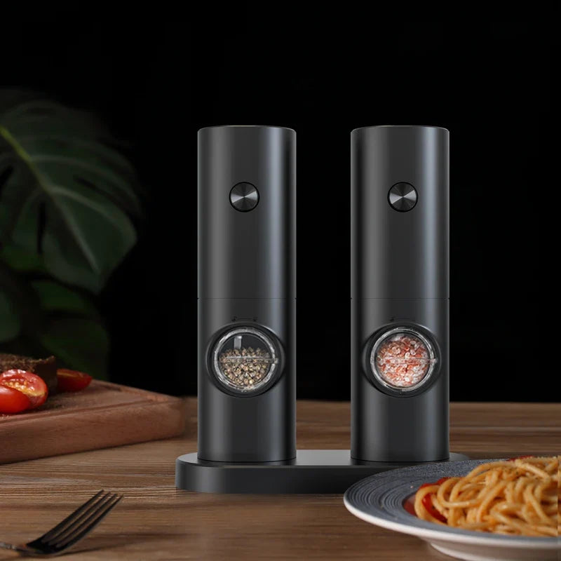 CLITON Electric Salt & Pepper Grinder Set with LED Light