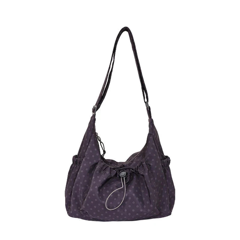 Korean Croissant Pleated Crossbody Shoulder Bag – Large Capacity
