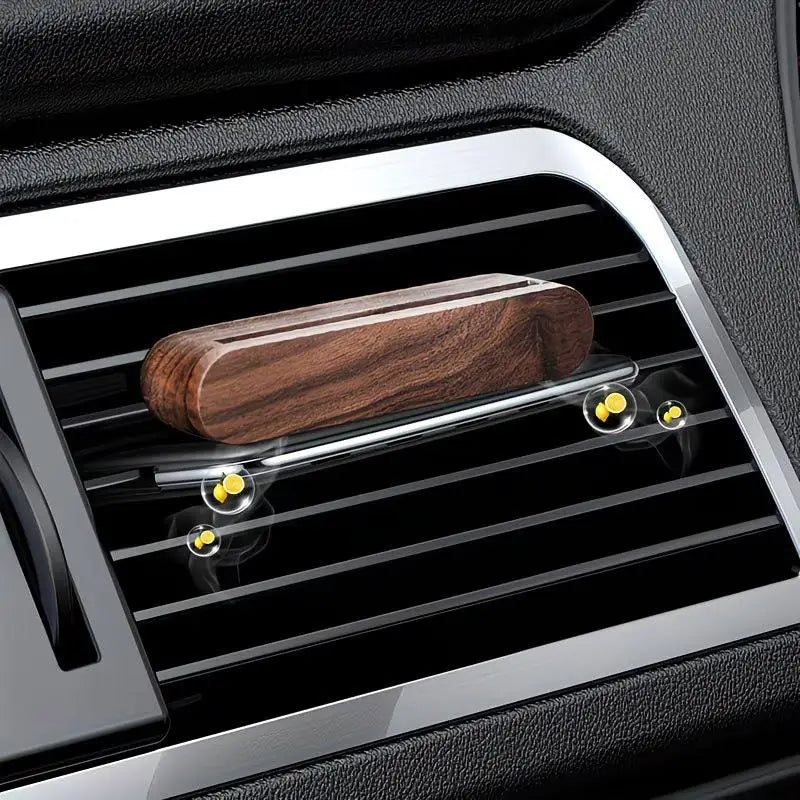 Wood Clip-On Car Air Vent Diffuser – Refillable Scent