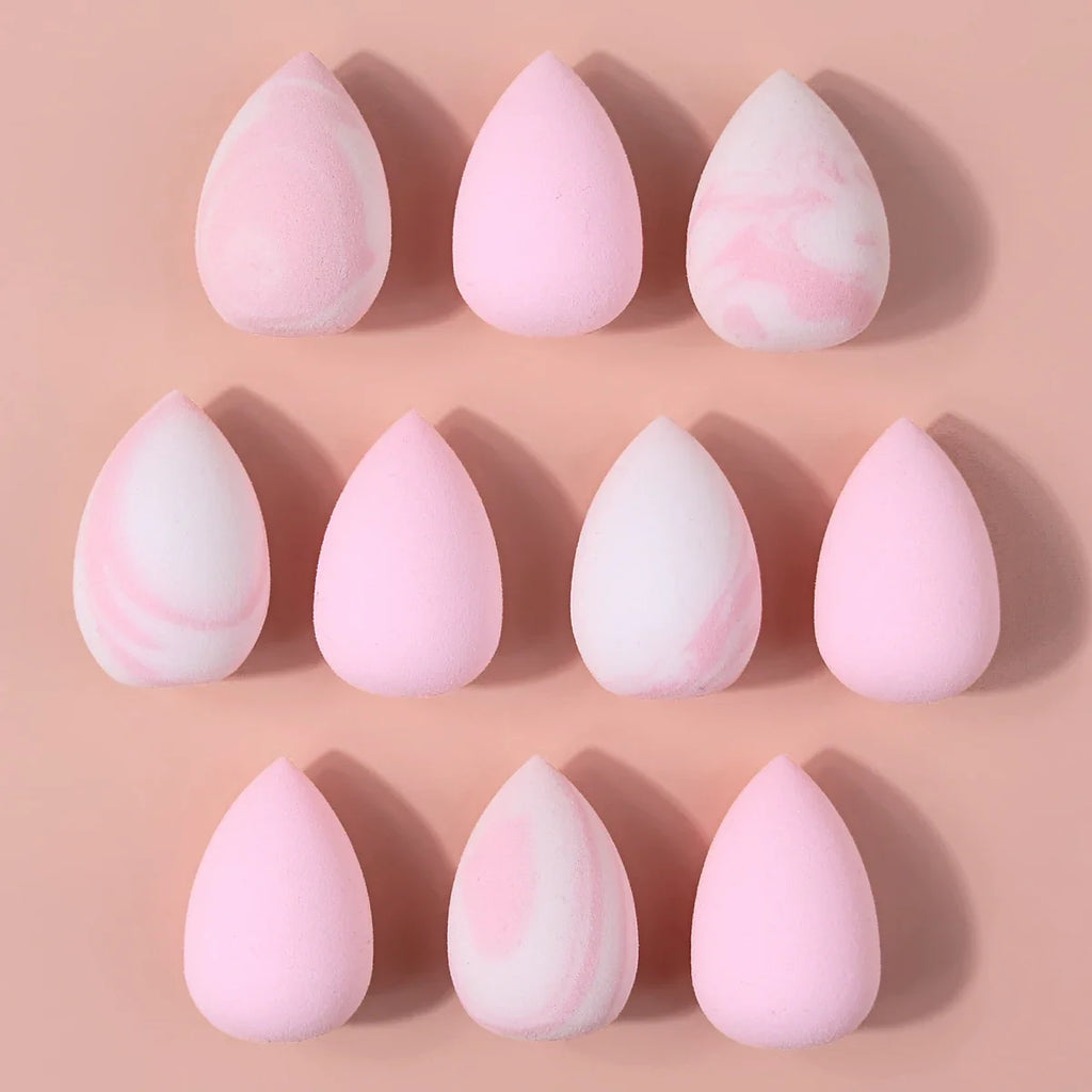 Mini Pink Beauty Sponges 10-Pack – Blend Foundation & Powder
