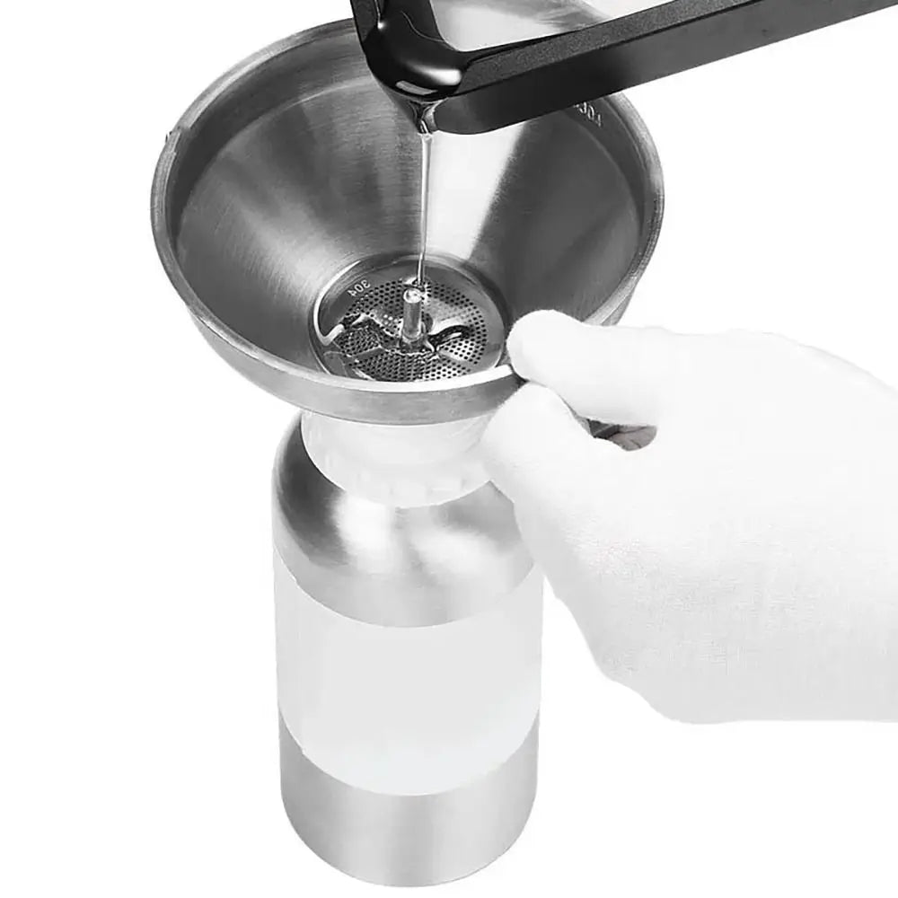 Wide Mouth Stainless Steel Funnel with Detachable Filter