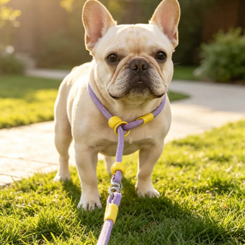 Tangle-Free Nylon Dog Training Leash P-Chain Collar 160cm