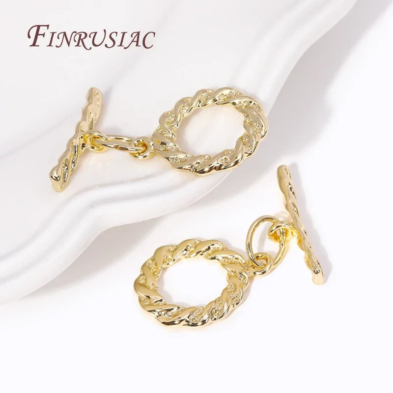 18K Gold Plated Brass OT Toggle Clasps – DIY Jewelry Making