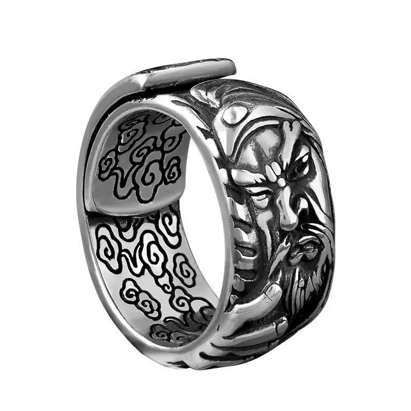 Vintage Punk Adjustable Ring – Eagle Tiger Snake Charm