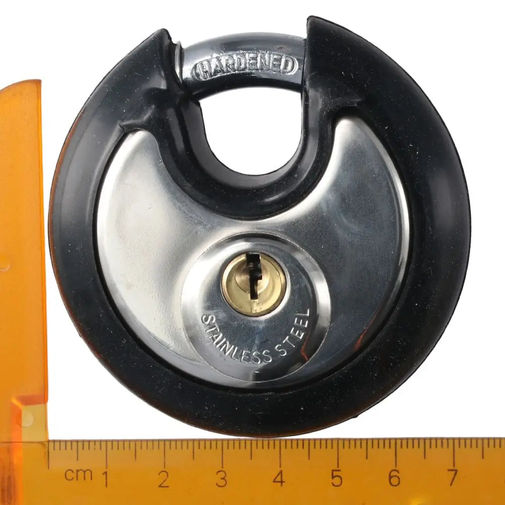 Heavy Duty Stainless Steel Discus Padlock – 3/8" Keyed Lock