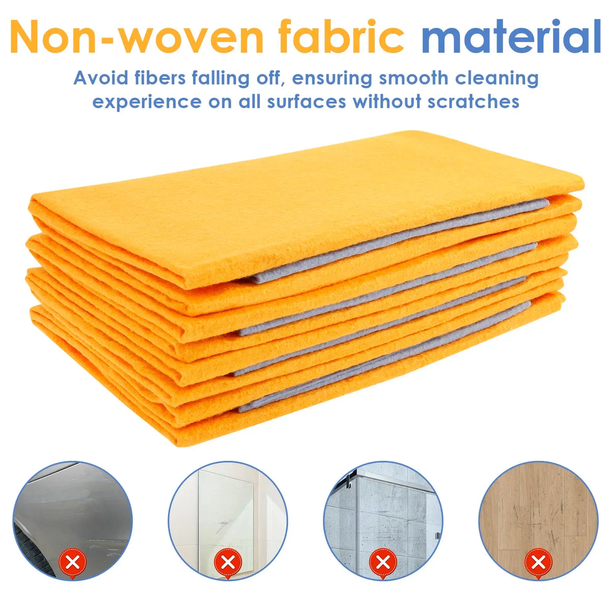 Ultra Absorbent Cleaning Shammy Reusable Wipe Rags – 8/16 Pcs