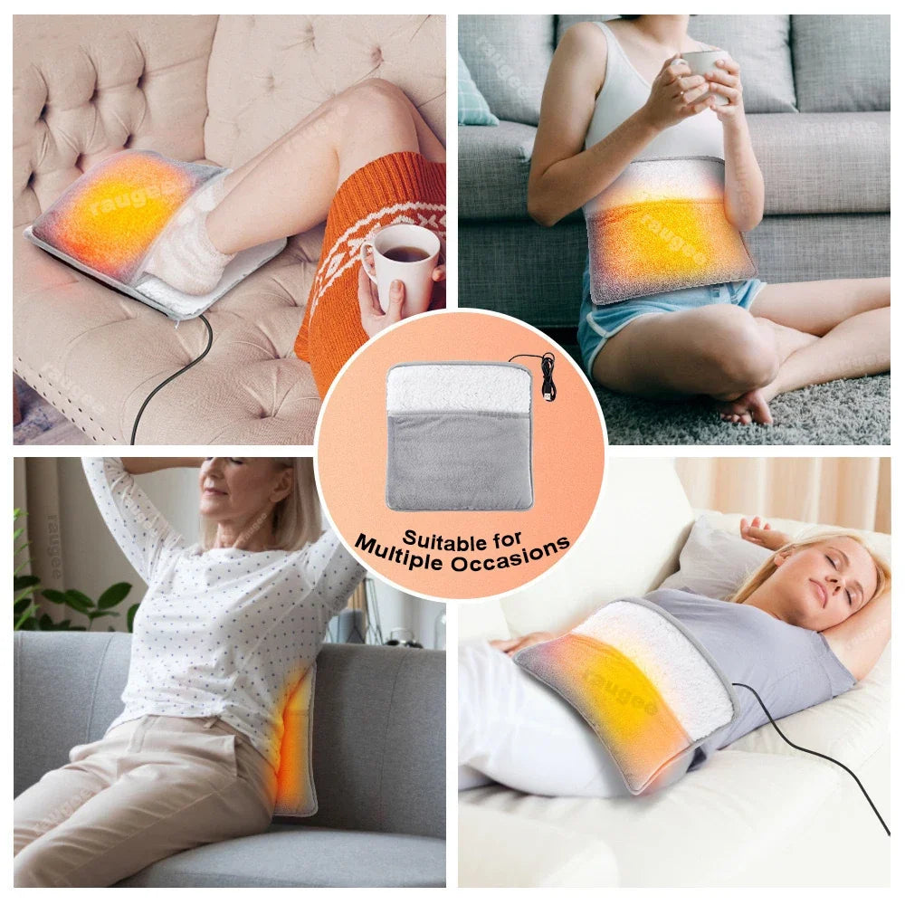 Raugee USB Electric Foot Warmer – Soft Plush Heating Pad