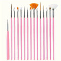 15pc Fine Detail Paint Brush Set – Acrylic, Oil & Watercolor