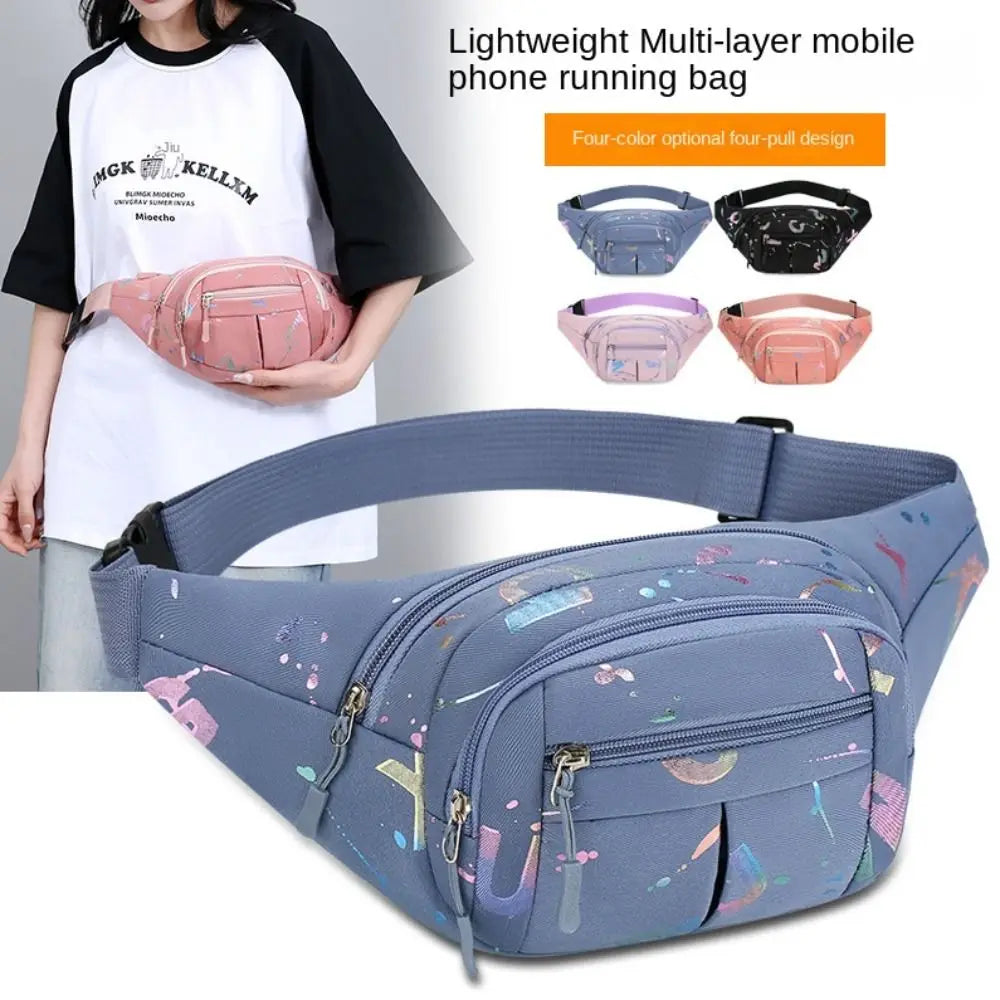 Women's Sport Waist Bag – Multi-Compartment Crossbody