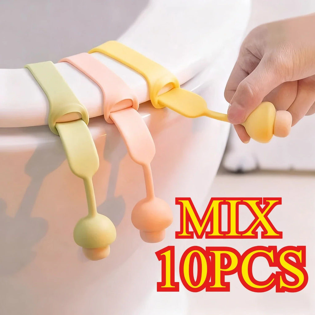 10Pcs Silicone Toilet Seat Lifter No-Touch Lid Handle