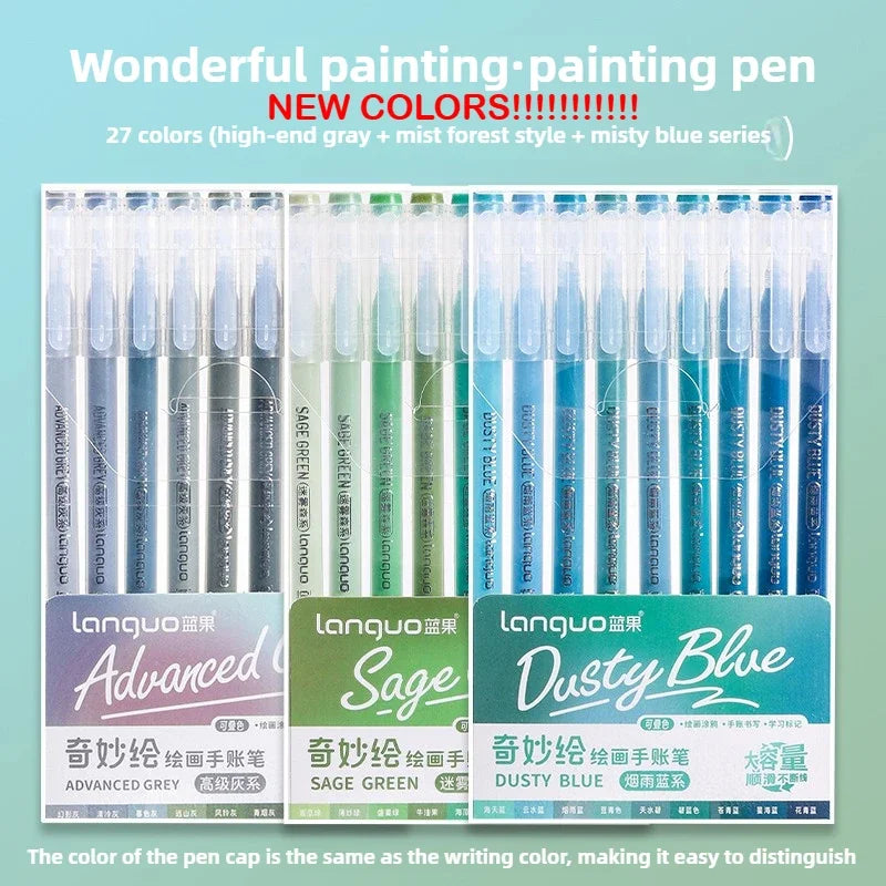 Glitter Gel Pen Set 162 Colors – 0.5mm & 1.0mm Art Pens