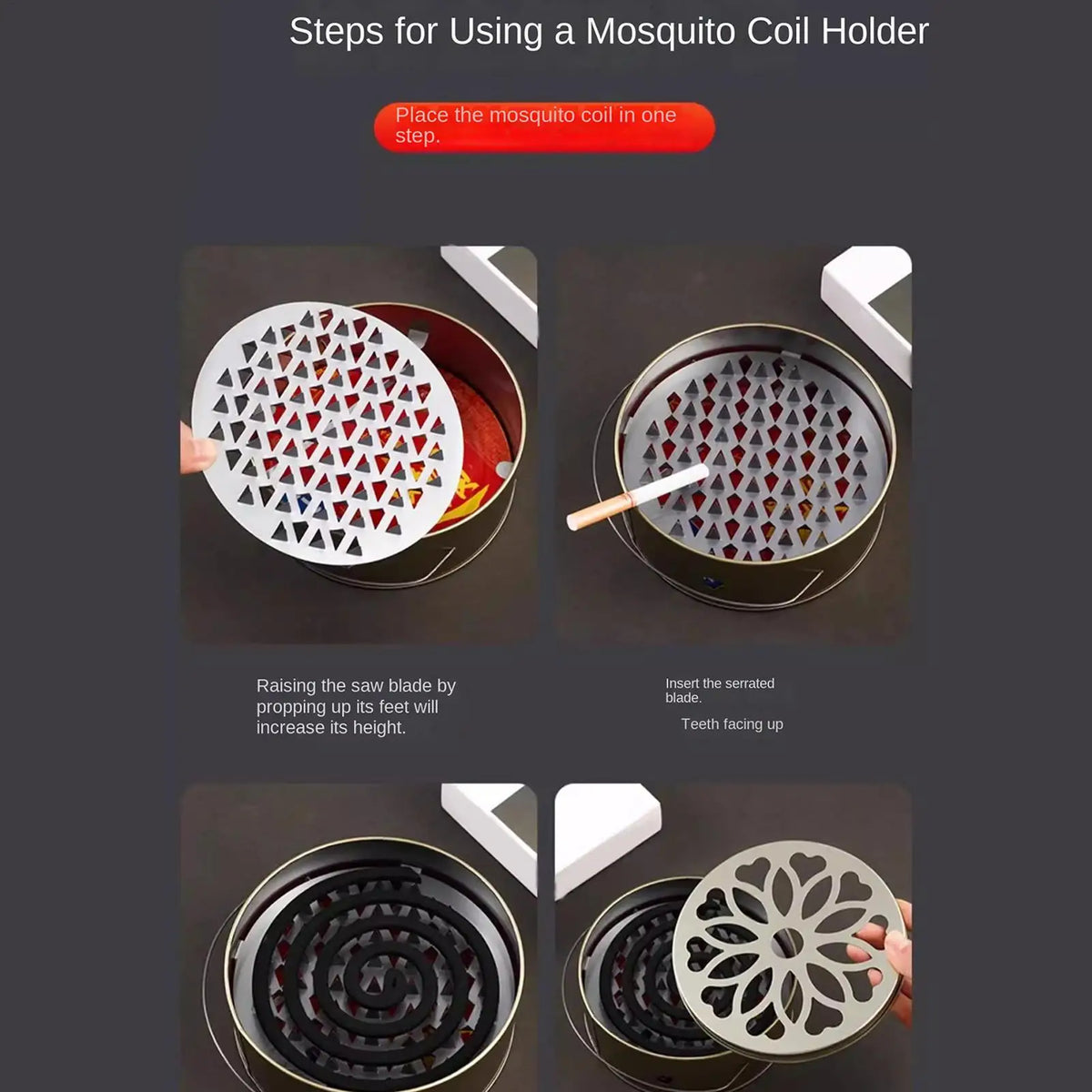 Stainless Steel Coil Incense Holder Box – Indoor & Outdoor