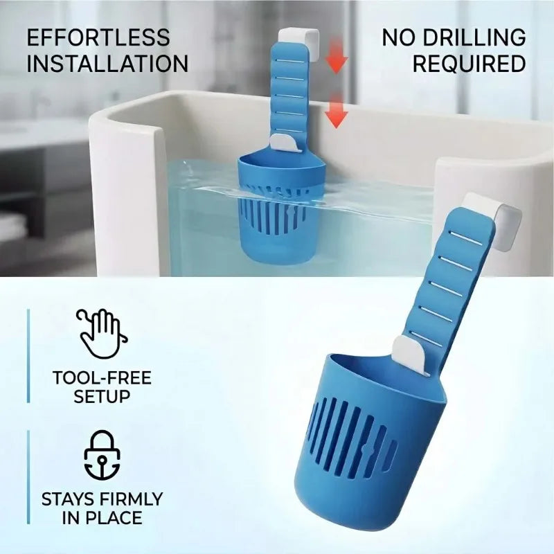 Silicone Toilet Tank Tablet Holder & Bowl Cleaner Hanger