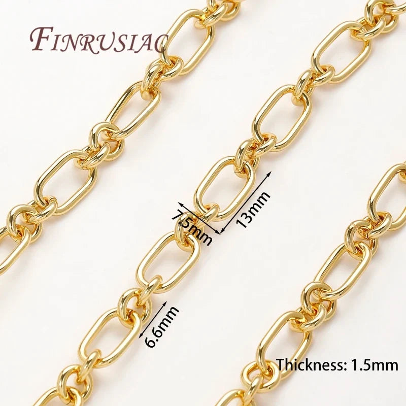 18K Gold Plated Brass Chain – DIY Necklace Jewelry Making