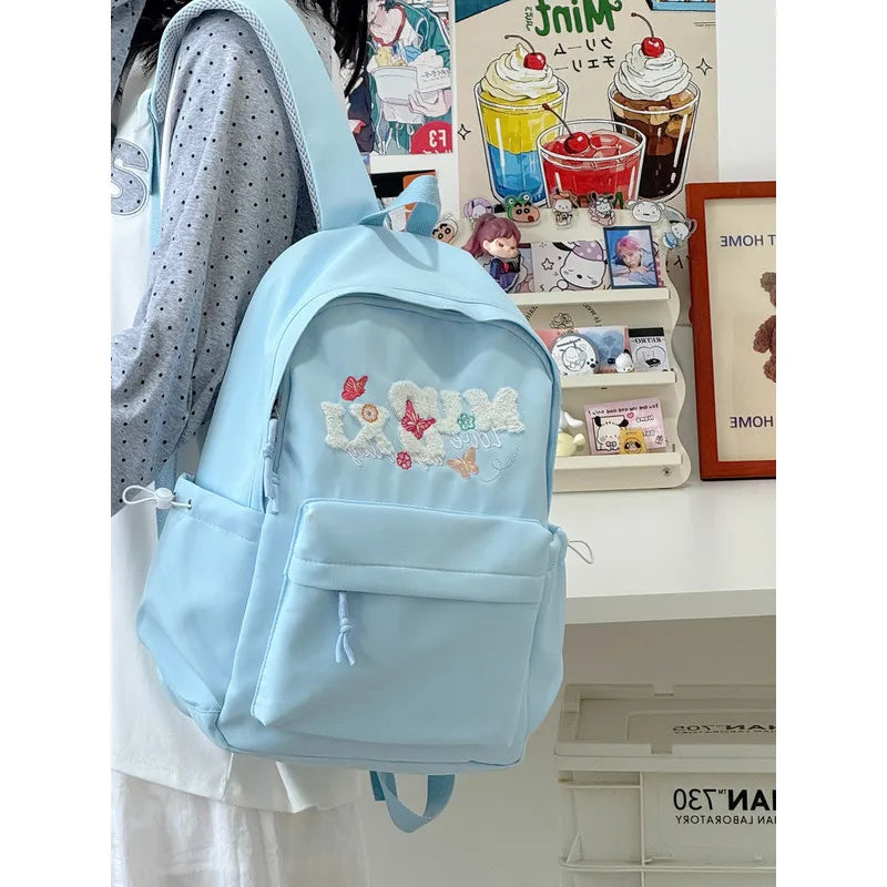 Embroidered College Backpack for Girls – Lightweight & Waterproof