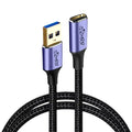 USB 3.0 to USB-C Female Nylon Braided Cable | 0.1m–1m