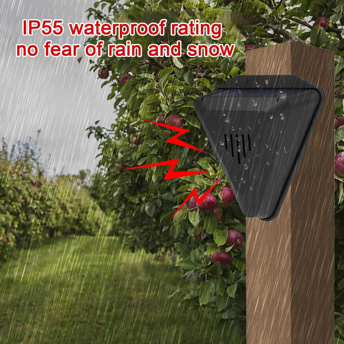 Solar Bird & Animal Repeller – 13 Sounds, Waterproof Outdoor