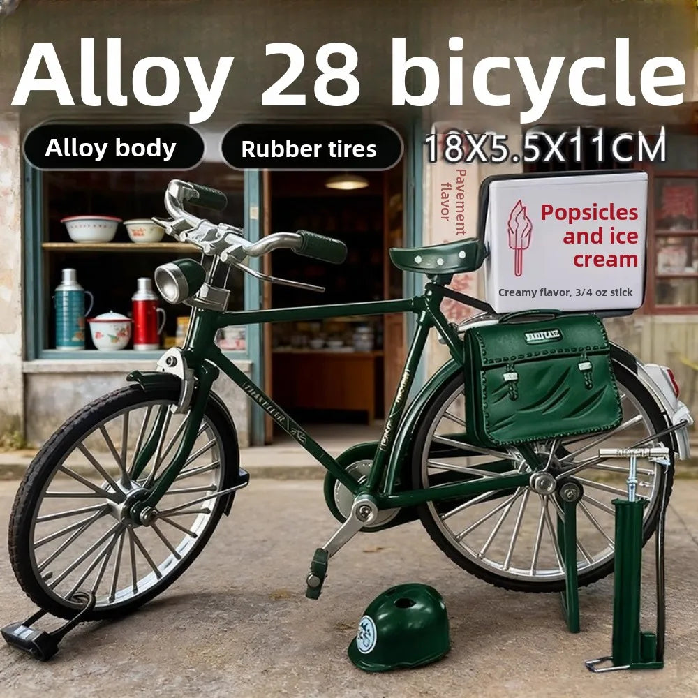 Mini DIY Retro Alloy Bicycle Model Kit | 1:10 Scale Collectible