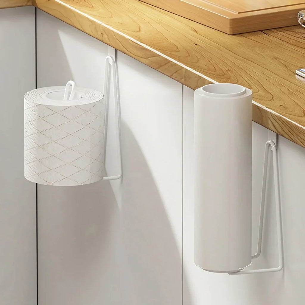 Forged Iron Wall-Mounted Toilet Paper Holder No-Drill Shelf
