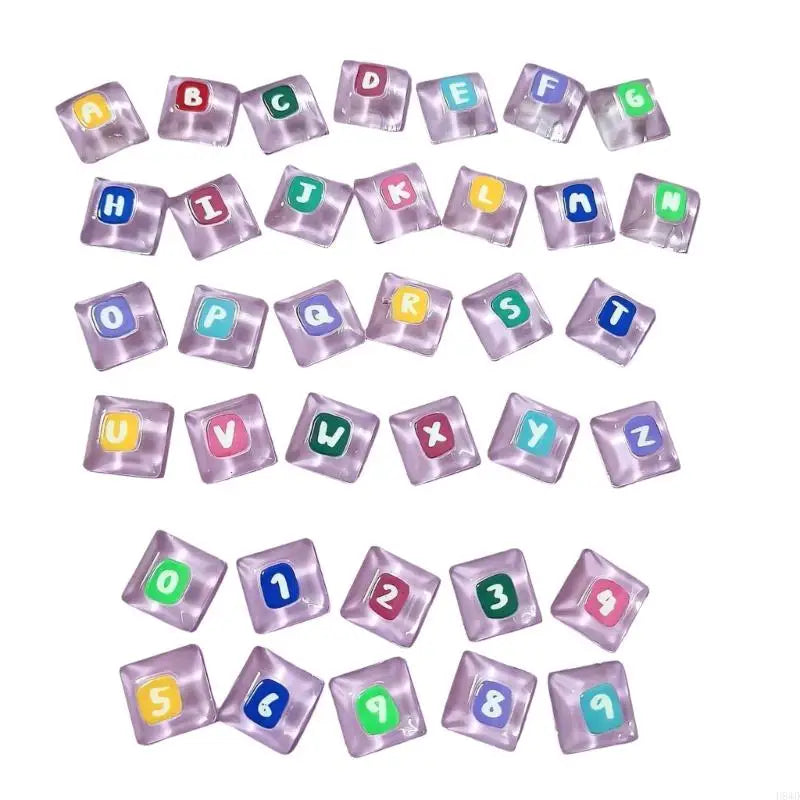 Crystal Glass Keycap Risers – 26 Letters & 10 Numbers