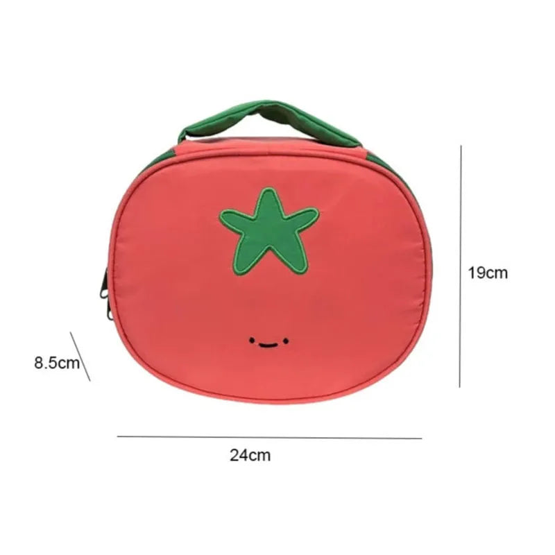Tomato Shape Makeup Brush Bag – Large Capacity Cosmetic Organizer