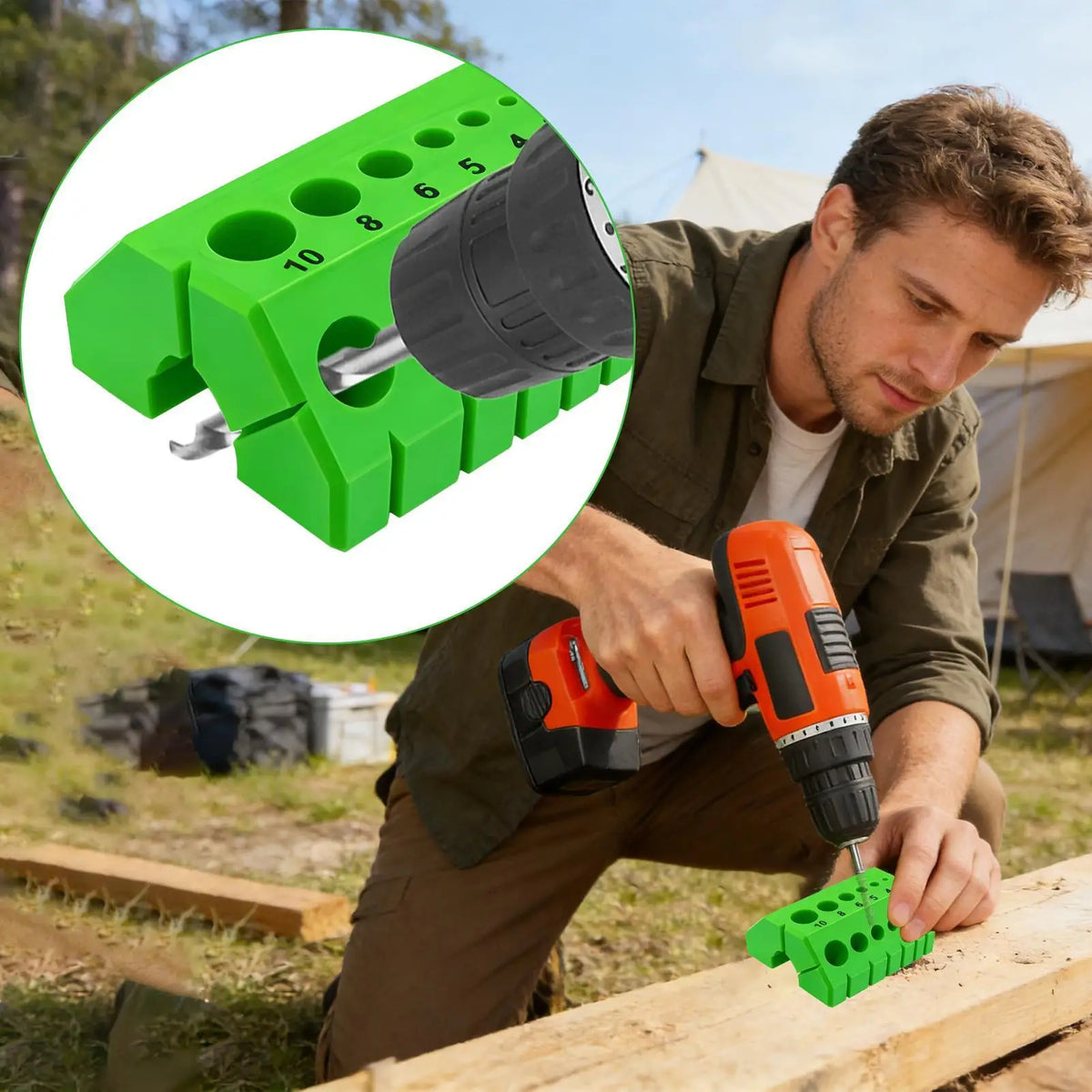 3D Printed Drill Guide Block – 45° & 90° Angle Bit Jig