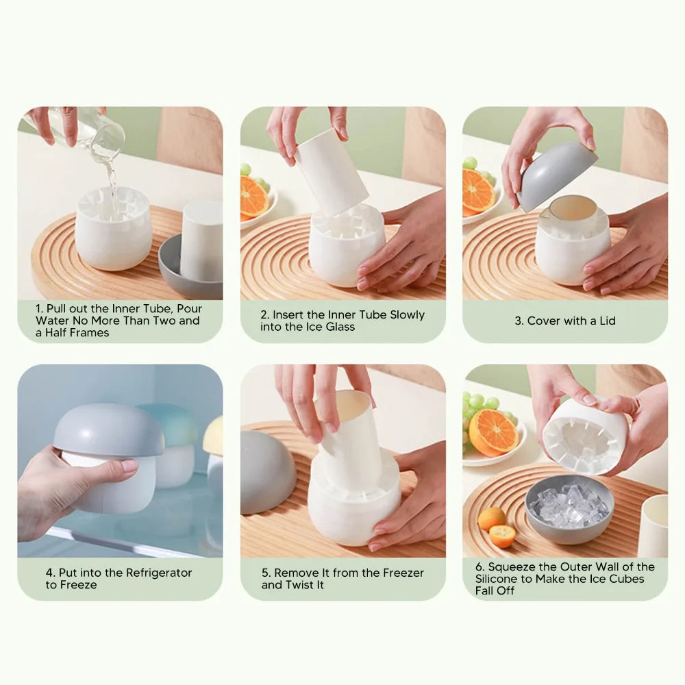 Silicone Mushroom Ice Cube Tray Maker – Easy Release Mold