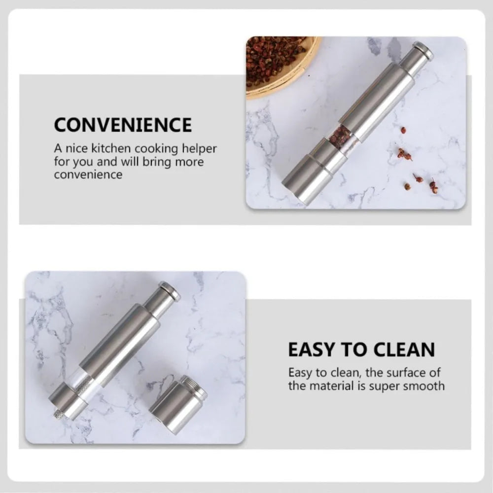 FEB.WIND Manual Salt & Pepper Grinder – One-Handed Steel Mill