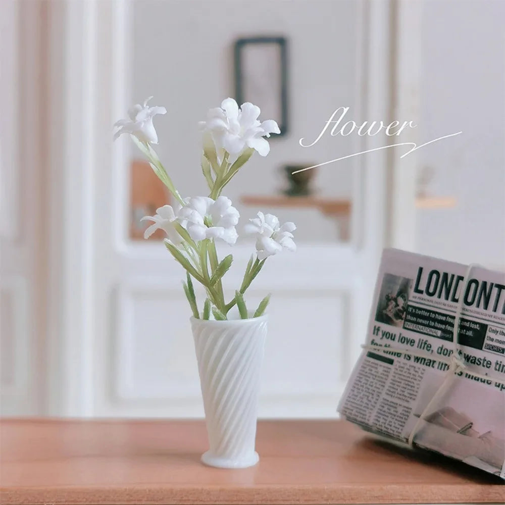 Resin Miniature Dollhouse Potted Plant | 1:12 Scale Lifelike
