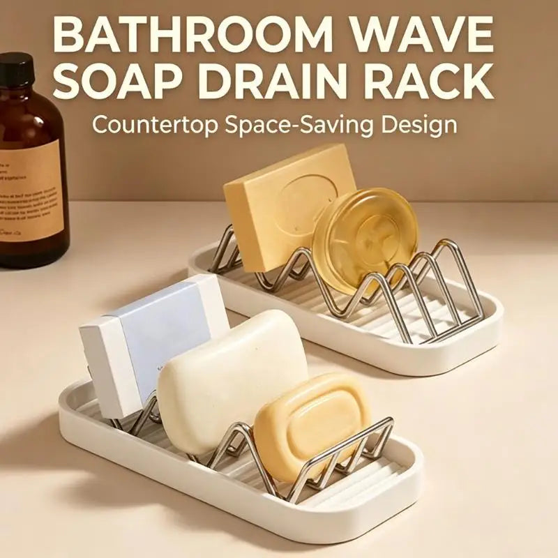 Self-Draining Soap Holder – Rustproof Stainless Steel, No Drill