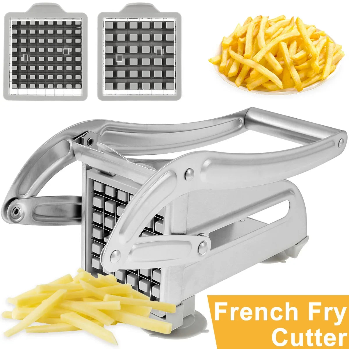 Stainless Steel French Fry Cutter & Vegetable Slicer