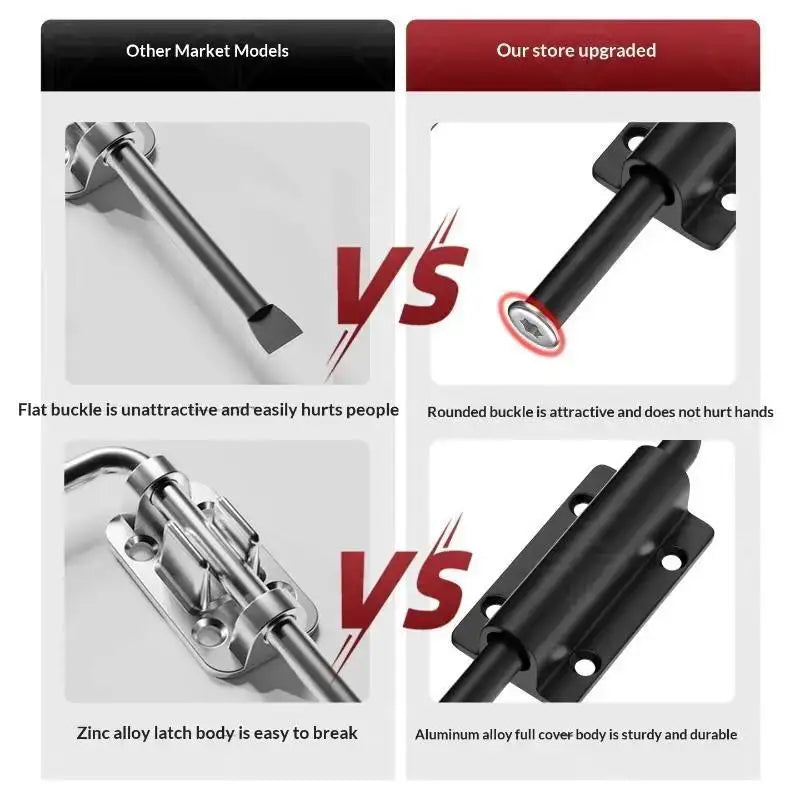 Stainless Steel Door Latch Lock 90/180° Gate Bolt Hardware