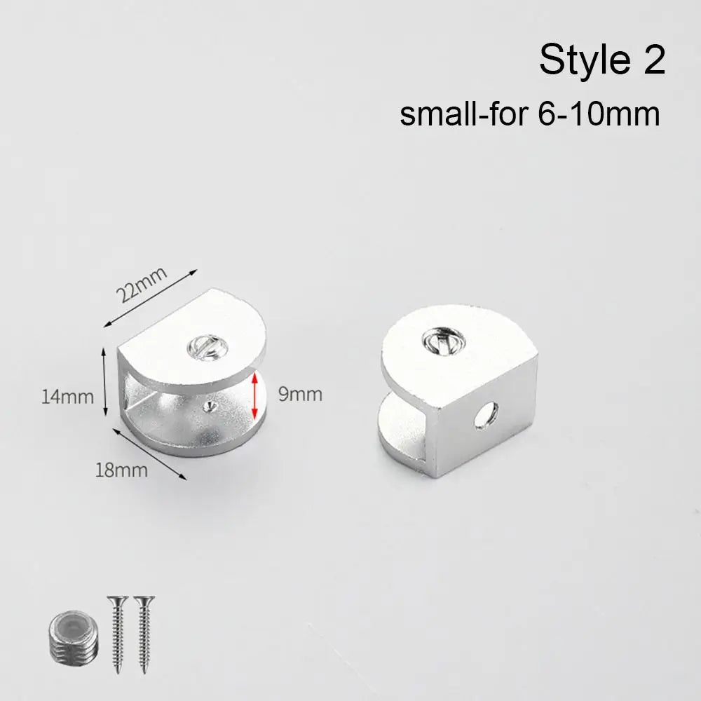 Zinc Alloy Glass Shelf Clamp Bracket for 6–12mm Glass