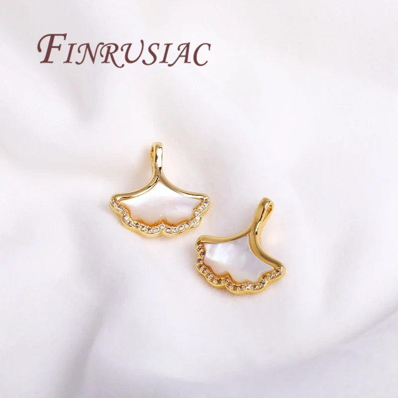 18K Gold Plated Shell Charms – DIY Necklace Pendant Findings
