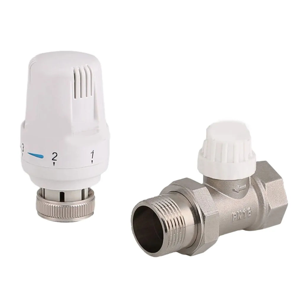 Thermostatic Radiator Angle Valve for Floor Heating | Brass