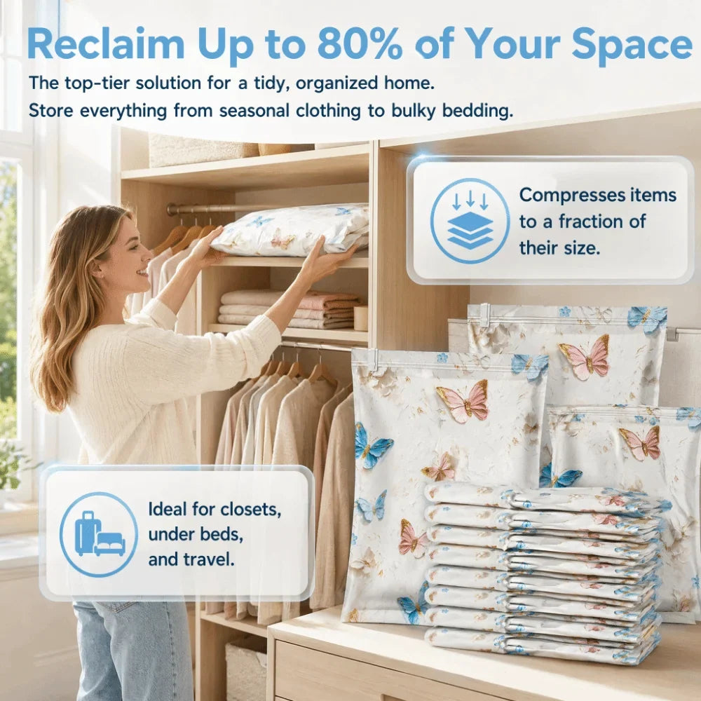Thickened Vacuum Storage Bags – Reusable Space-Saving Bags