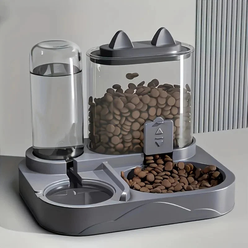 2-in-1 Automatic Cat Feeder – Dry, Wet & Water Separation