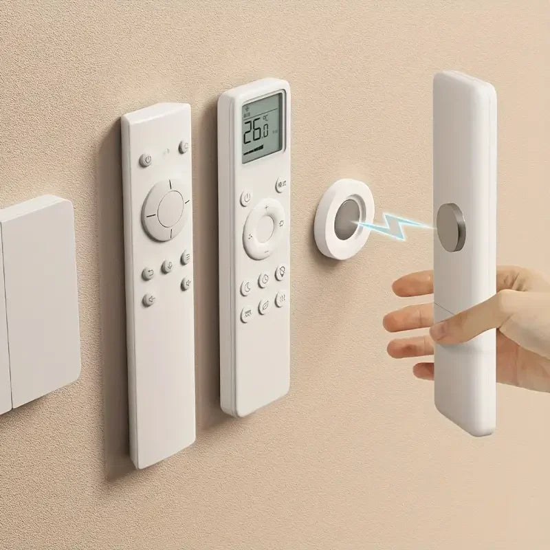 Magnetic Wall-Mounted Remote Control Holder – No-Drill
